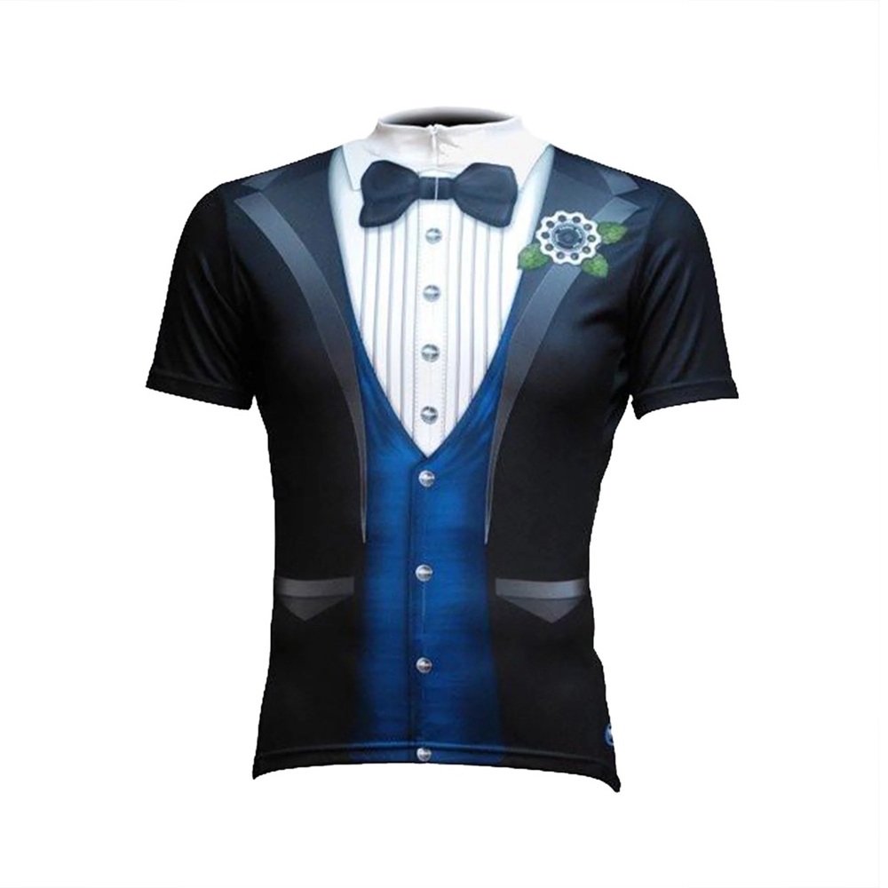 Primal Wear Men's The Ritz Blue Cycling Jersey Moisture Wicking Shirt RITBJ10M